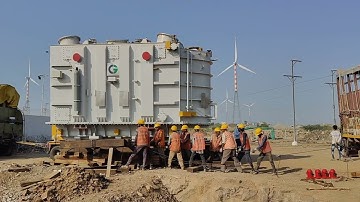 Power transformer unloading
