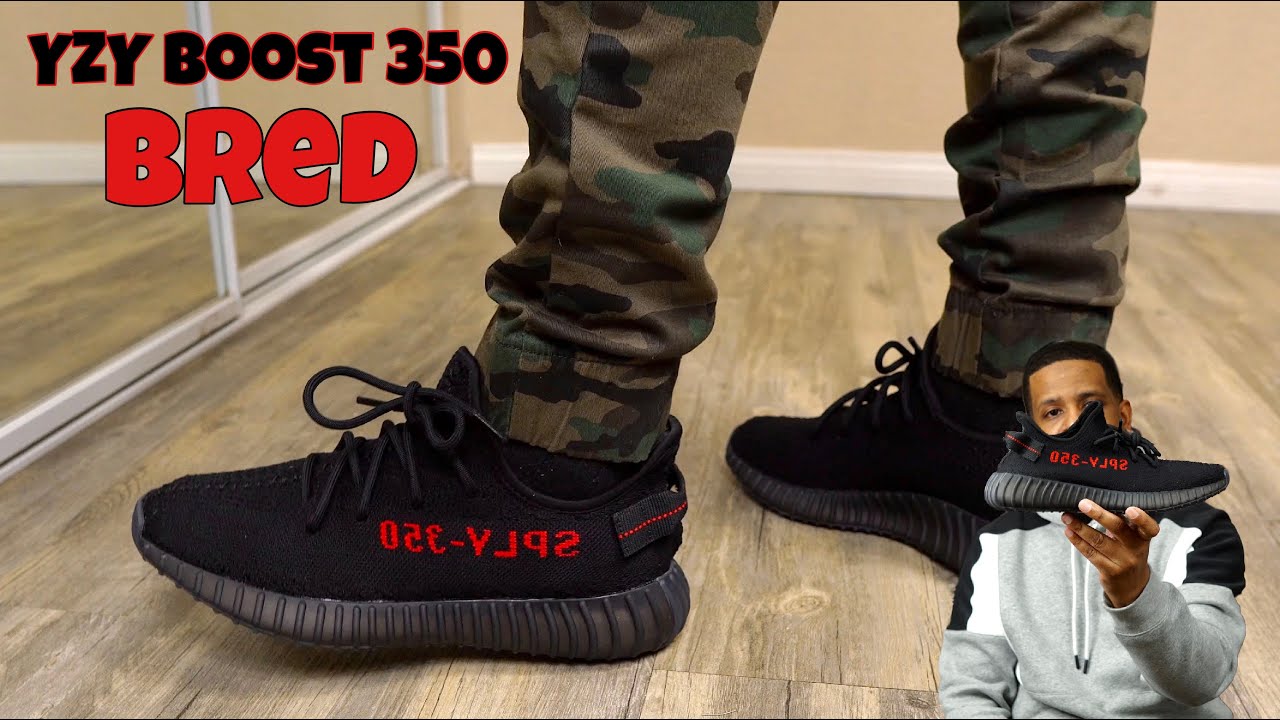 Yeezy 350 BRED On Foot! - YouTube