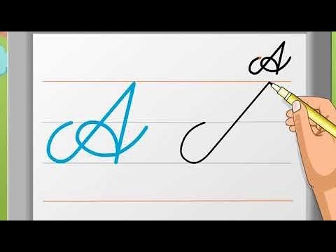 cursive writing# cursive capital A#how two write cursive A - YouTube