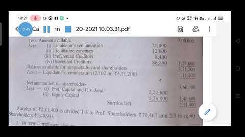 Liquidation of company(topic Distribution of surplus, calls in arrears )(B.com.iv SEM ) GCGPK