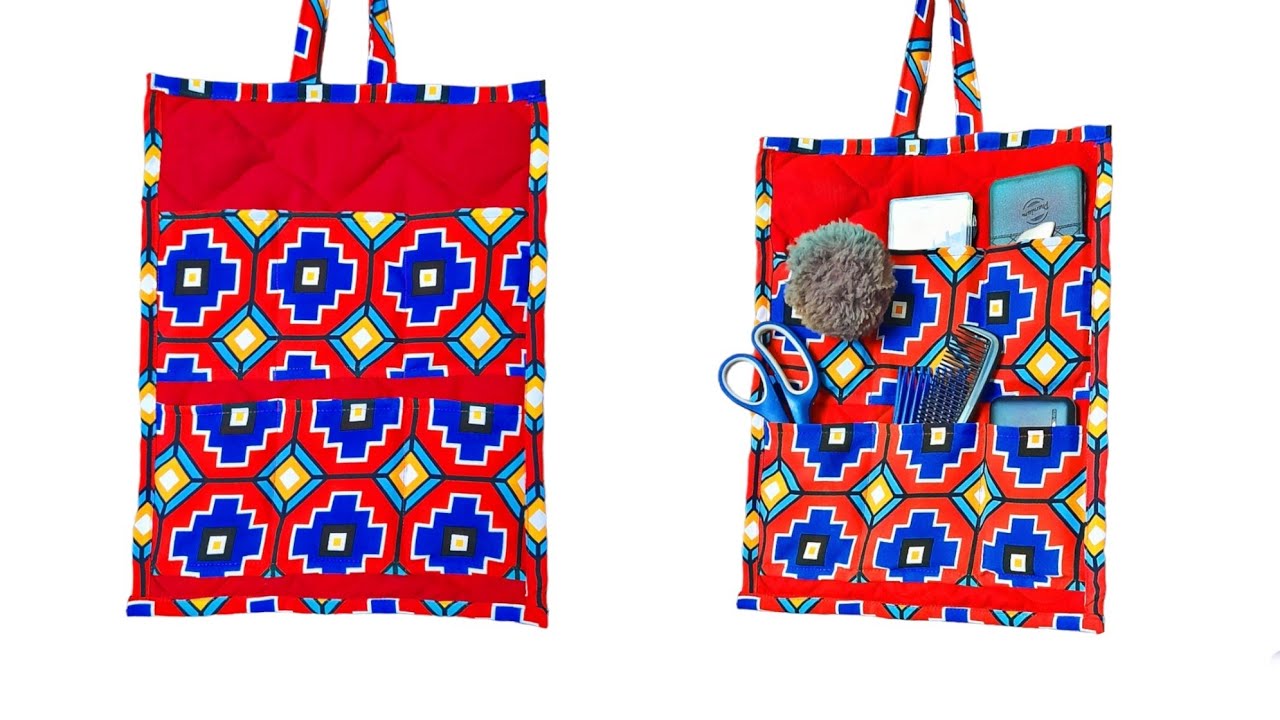 DIY Easy Quilted Storage Fabric Organizer _ Tutorial Easy For Beginners