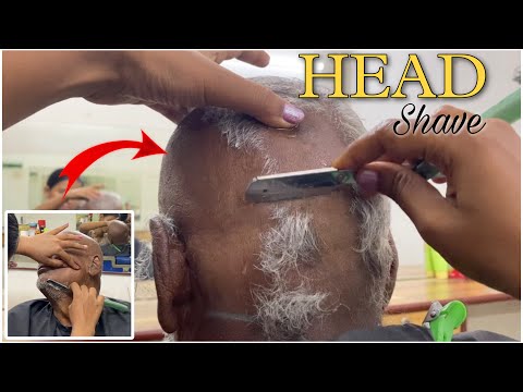Indian Girl Barber Shave Old Men S Head Miss Barber