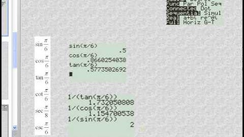 Algebra 2 Trigonometry Unit 1 Day 4, Approximate Trig values using the Calculator