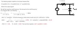 Find an output signal of a lowpass filter with a diagram Ideal Low Pass Filter In Frequency Domain Gmktutorials9914