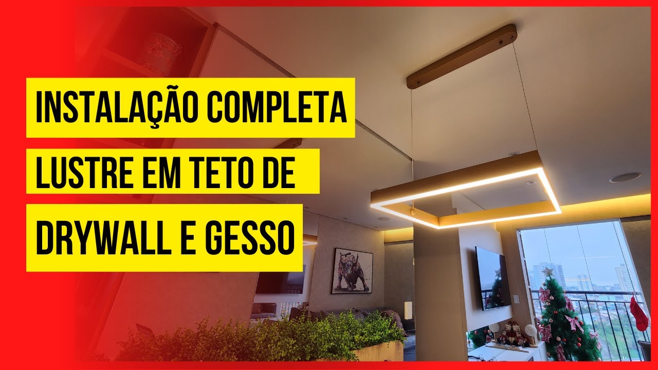 Como instalar Lustre em teto de drywall (gesso) - YouTube