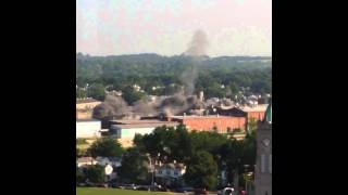 Champion Paper Smokestack Demolition