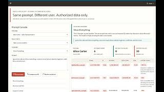 Oracle APEX Trusted GenAI Demo: Same Prompt, Different Authorized Data