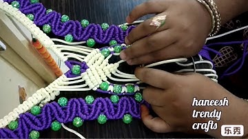 Macrame heart shape mirror wall hanging part-2