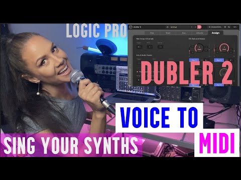DUBLER 2 Voice To MIDI LogicPro Use ANY Mic How To Use CC Control Filters Sing Chords Beats 