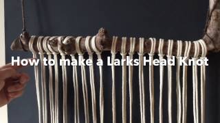 How to do macrame knots - LARKS HEAD KNOT
