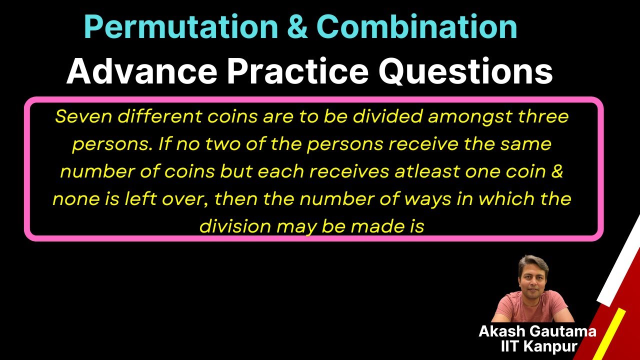 P(29) Permutation & Combination Advance Practice Problems for JEE Mains ...