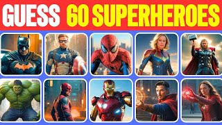 Guess The Superhero In 3 Seconds | 60 Superheroes | Easy, Medium, Hard, Impossible | Wit Quiz 2024