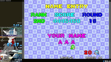 『22:23.12』【RTA】パズルボブル(AC) "1 Player" [Speedrun] Puzzle Bobble (Arcade)