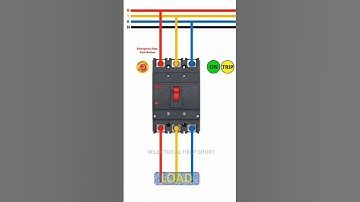 Shunt coil and combination switch connection with MCCB#shorts