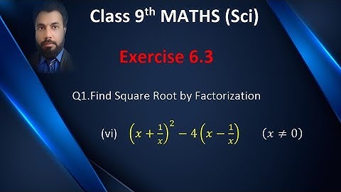 06 - 9th class Maths, Exercise 6.3 Q1 part 6 Algebraic manipulation chapter 6.