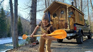 TRUCK CAMPING in ALASKA & FIRST TIME whitewater kayaking after a BROKEN BACK! Truck House Life -Ep12