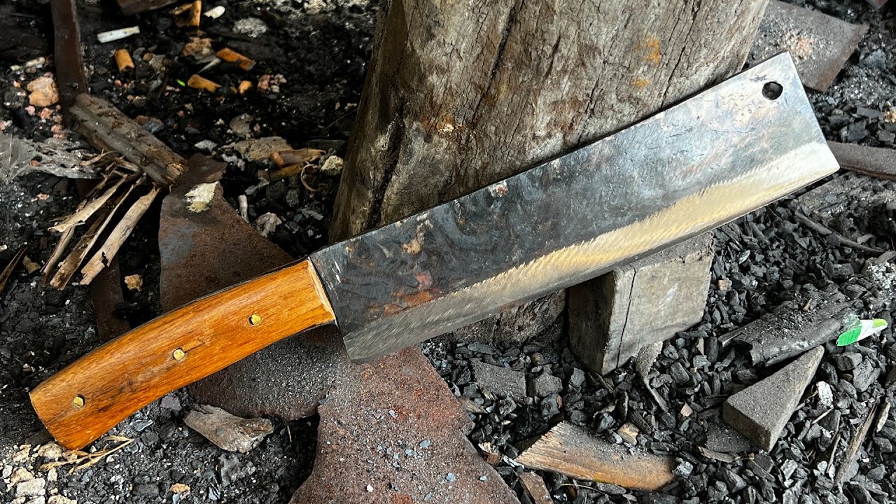 Knife Making A Super Machete To Cut Bamboo YouTube