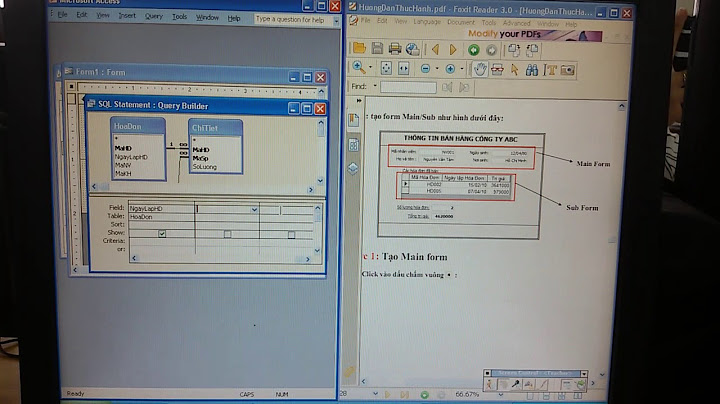 Hướng dẫn làm form con trong access 2003