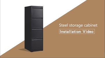 Installation Guides：4 Drawers Metal Filing Cabinets - Black | 2023 V1.0