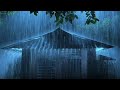 99% of YOU will Fall Asleep Fast | Strong Rain &amp; Mighty Thunder on the Roof of Forest House at Night