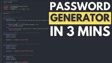 How To Make A Password Generator In 3 Minutes With Python