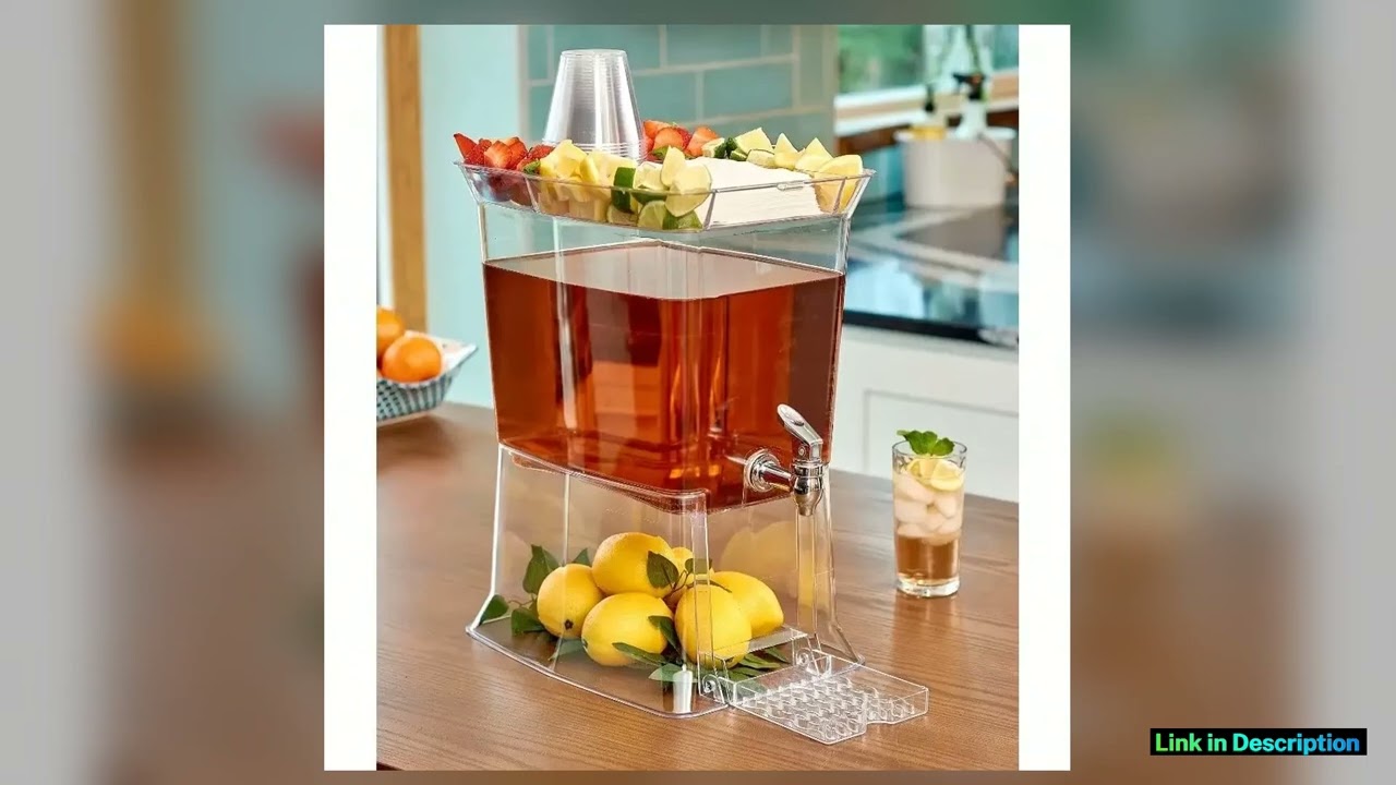 25G Beverage Dispenser with Tray Home Party Water Dispenser Commercial Cold Drink Dispenser Limited