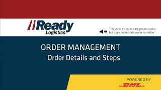 MyLogisticsHub Order Management - Order Details and Steps