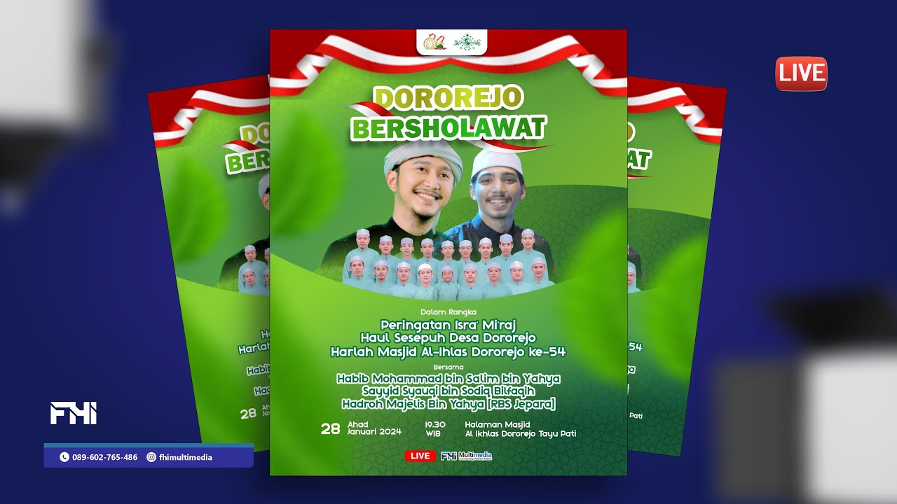 🔴[LIVE] DOROREJO BERSHOLAWAT | HABIB MUHAMMAD BIN SALIM BIN YAHYA | SAYYID SYAUQI BILFAQIH JEPARA