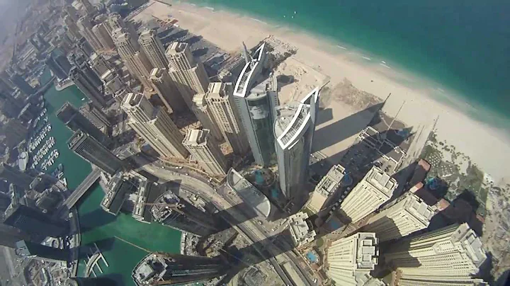 Flying though the skyscrapers in Dubai.