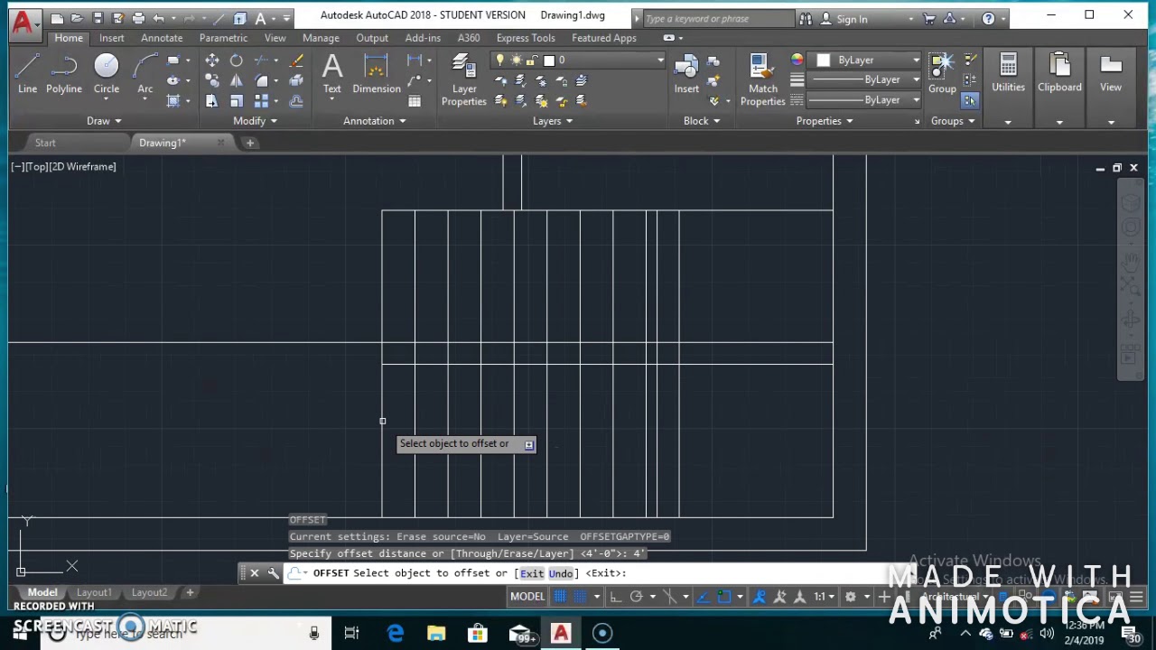 Making a simple floor plan in Autocad learner.... - YouTube