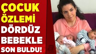 7 yıl çocuk özlemi çeken çift, yeni yılı dördüzleri ile karşıladı | A Haber
