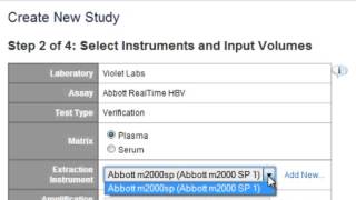 05 Create a new Validation or Verification Study