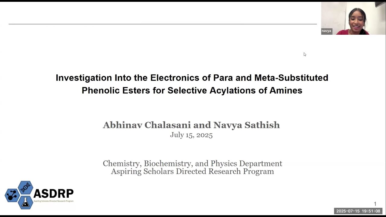 Electronics of Para and Meta-Substituted Phenolic Esters for Selective Acylations of Amines