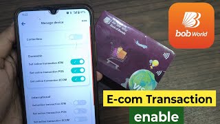 How to Enable Ecom / POS Transactions for Bank of Baroda ATM Card | How to Enable Ecom in bob Wor... screenshot 2