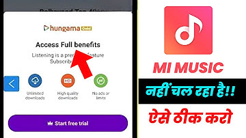 Mi music hungama subscription problem fix || mi music not working