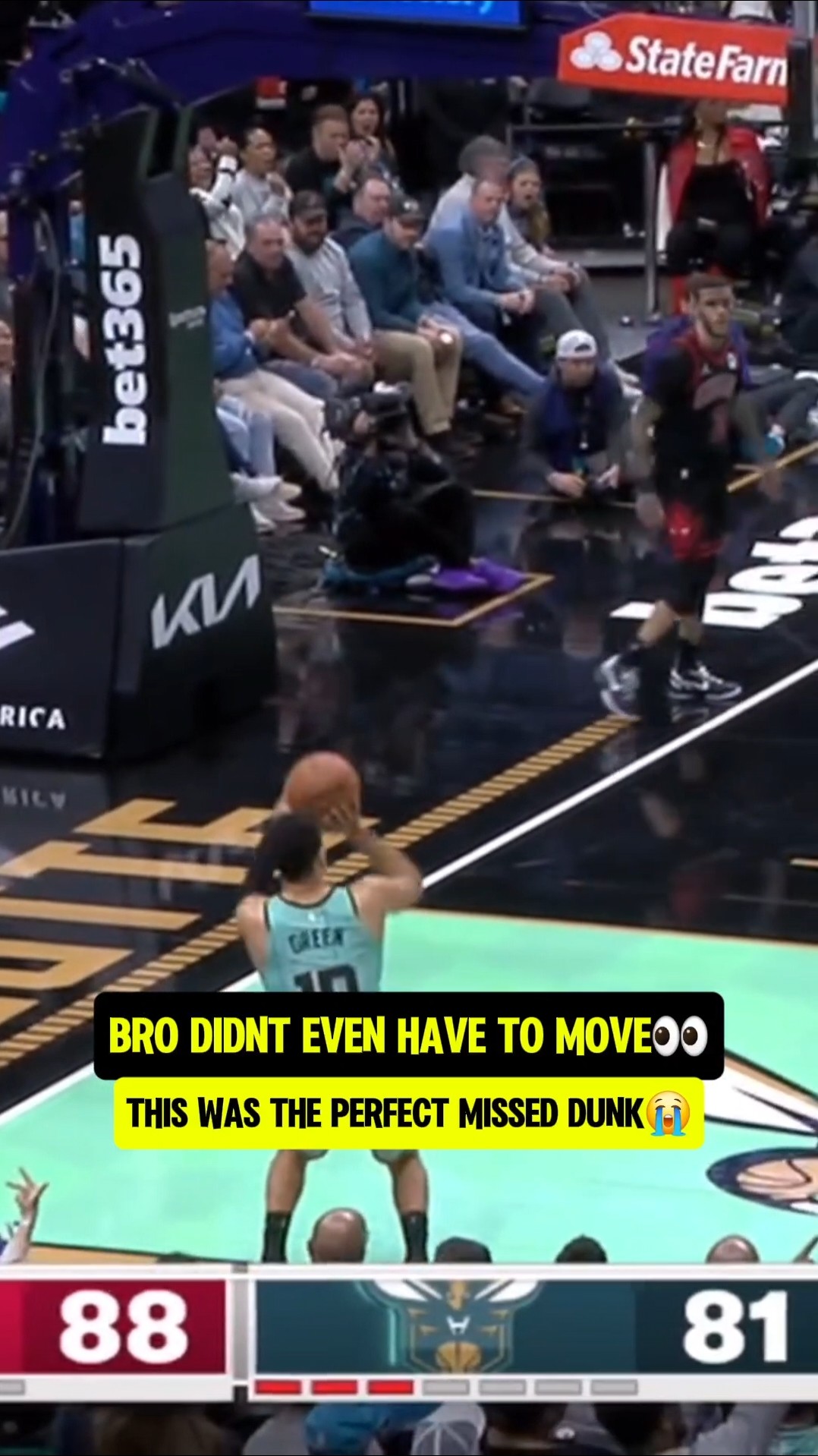 Bro didn't have to move an inch?