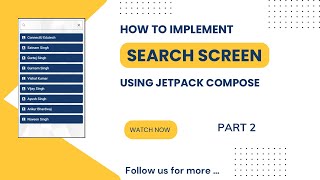 How to implement search screen functionality using jetpack compose in hindi | Part 2
