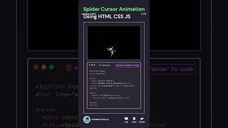 Interactive Spider Cursor Effect using HTML, CSS & JS! 🕷️💻