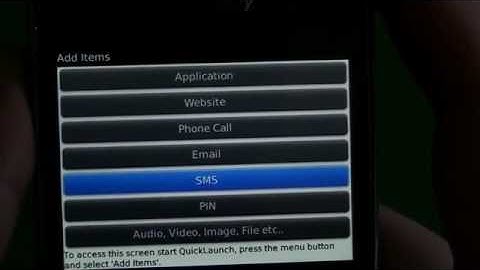 Blackberry Quicklaunch