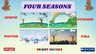 Four Seasons Song for Kids | Learn Spring, Summer, Fall & Winter | Preschool Weather Education