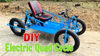 Build A Electric Quad Bike 750w 50km/h with Two Bicycle