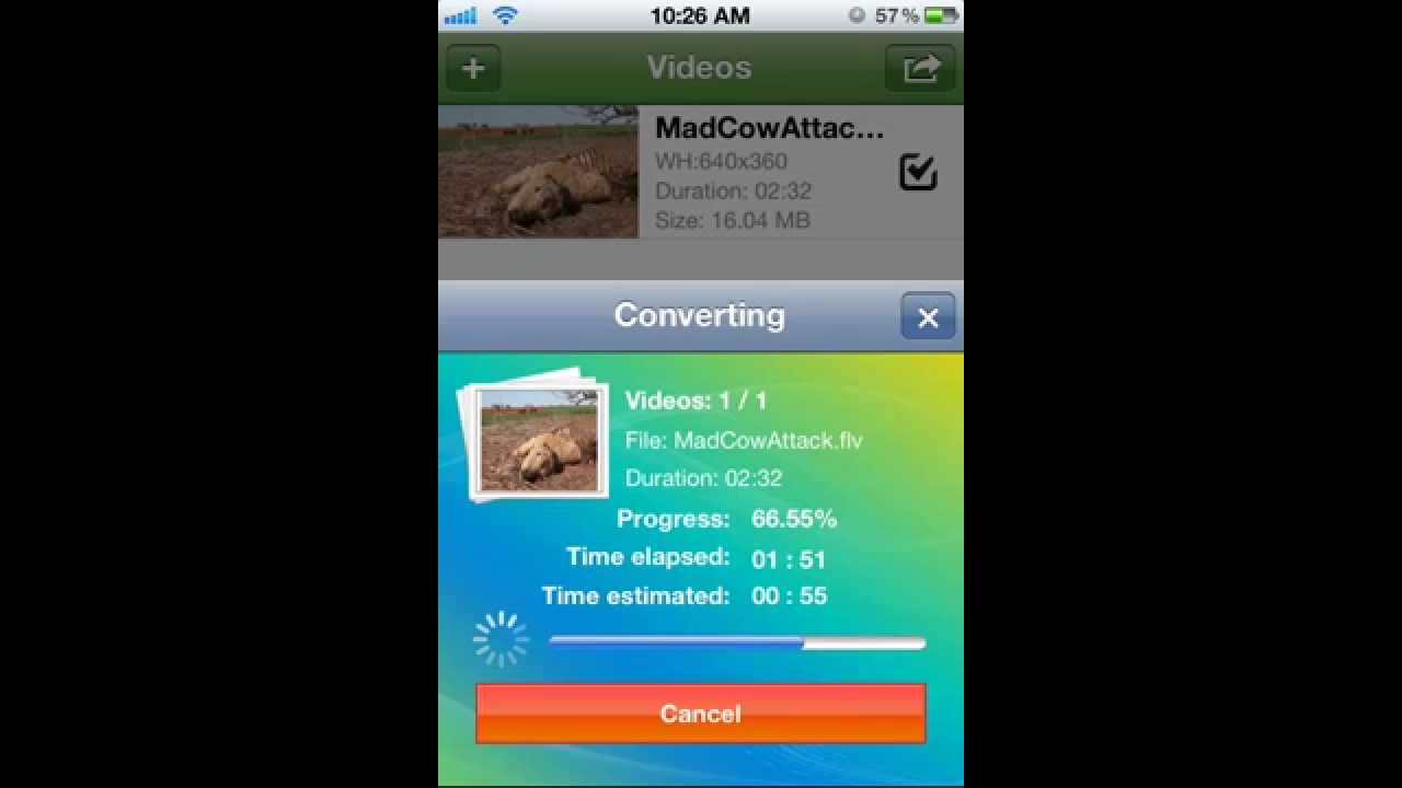 Video Converter App Demo Convert and Play FLV on iPhone