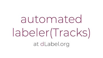 Tracks (automated labeler) at dlabel.org image/video annotation tool - dLabel.org tutorial