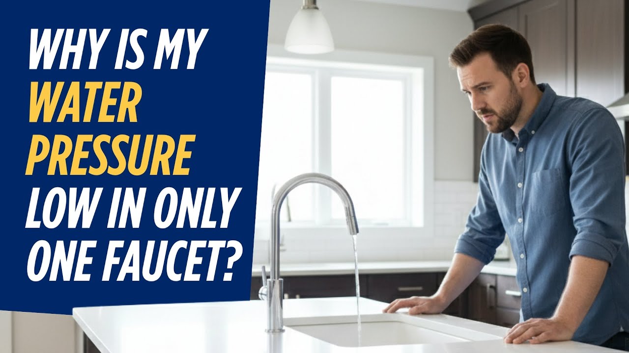 Why is my water pressure low in only one faucet? - YouTube
