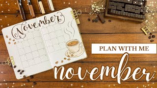 PLAN WITH ME! ☕ November Bullet Journal Set Up | Coffee Theme