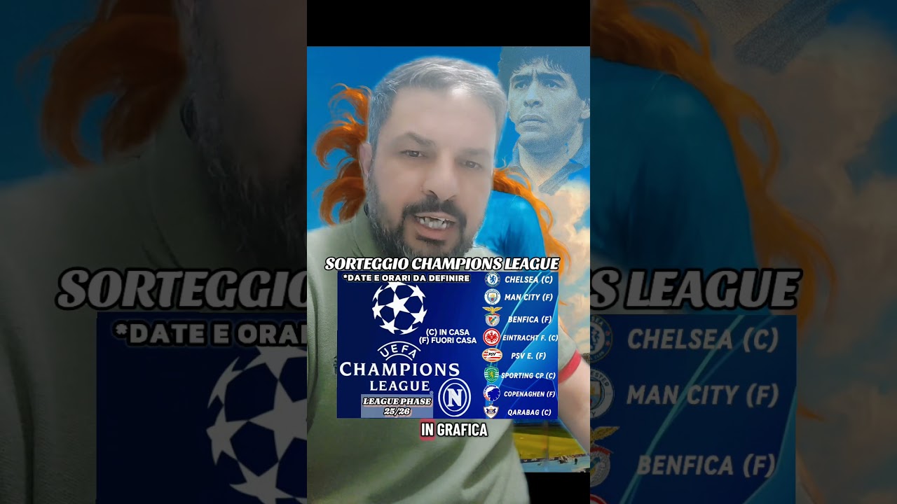 🏆 SORTEGGIO CHAMPIONS LEAGUE NAPOLI  🇳🇮 | LEAGUE PHASE #championsleague