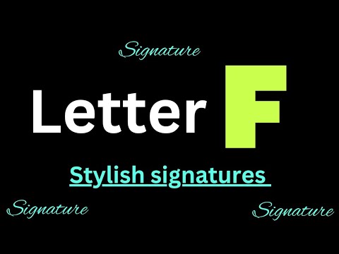 F signature style | Signature ideas for letter F