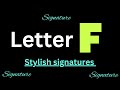 F signature style | Signature ideas for letter F