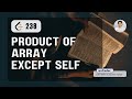 LeetCode 238 – Product of Array Except Self | 3 Approaches Explained in Bangla (Brute → Optimized)