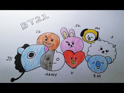 Cách vẽ nhân vật Jin BTS BT21  Bts Giáo dục Vật